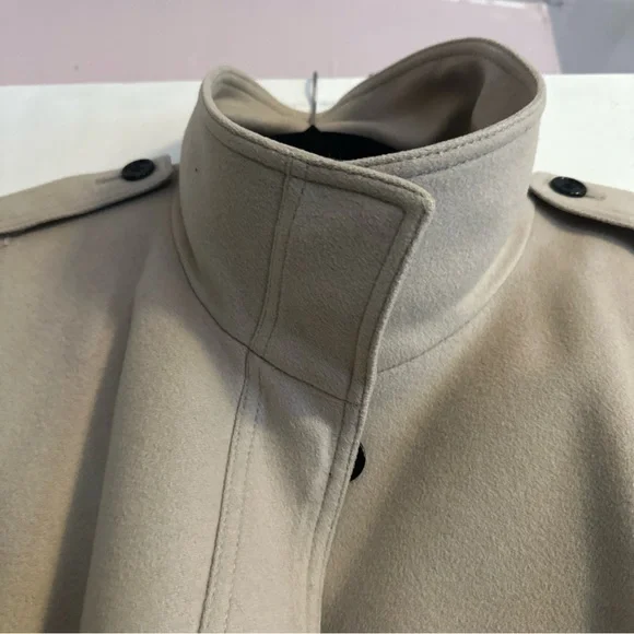 Burberry London Women’s Wool Cashmere Long Belted Coat Beige Camel size 12-14 - Picture 14 of 16